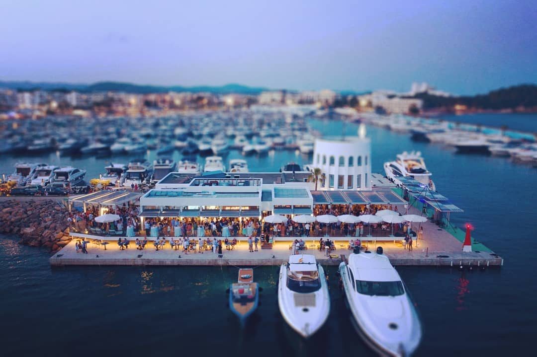 CBbC Marina waterfront terrace at golden hour