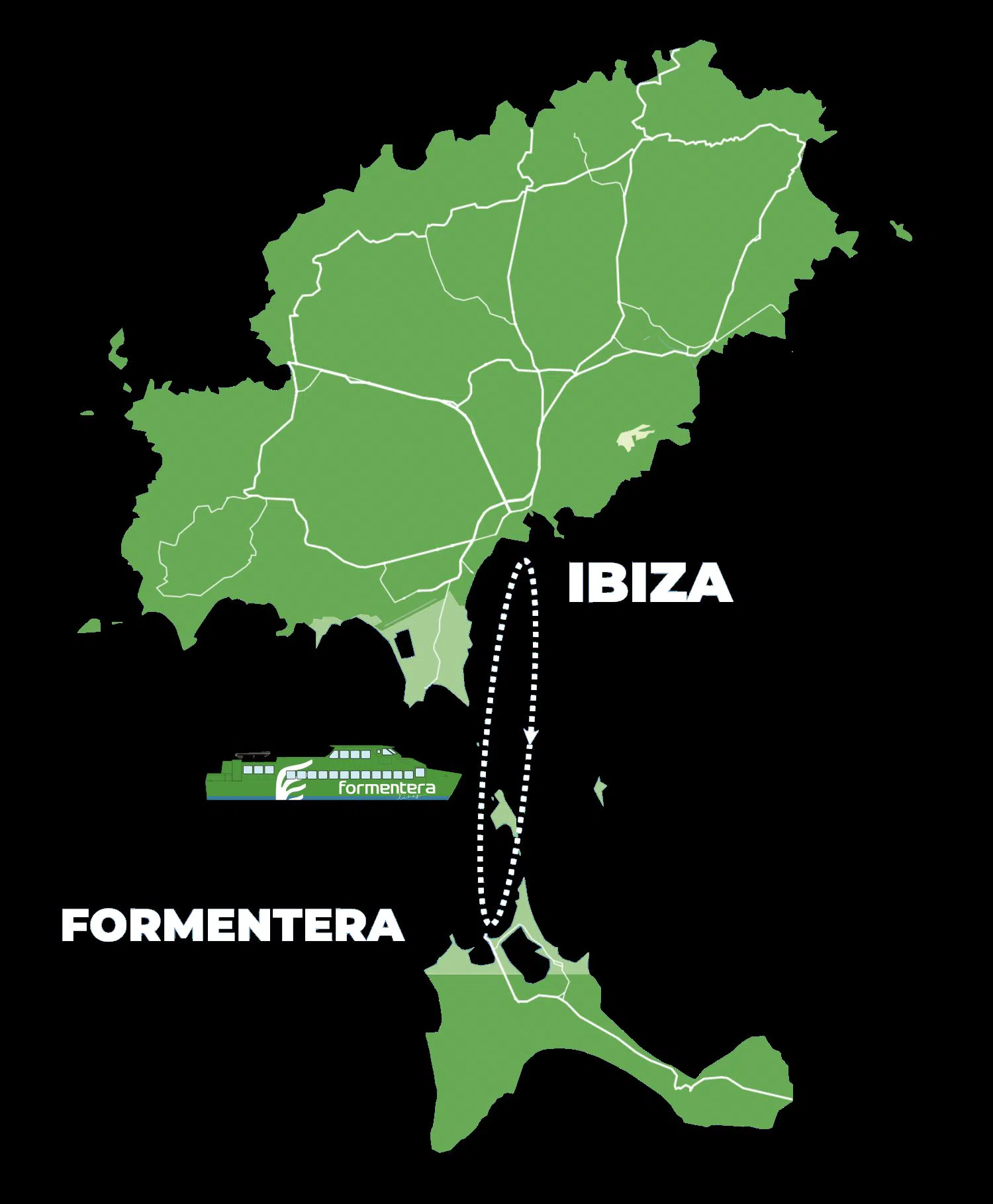 En el ferry nocturno de Ibiza a Formentera