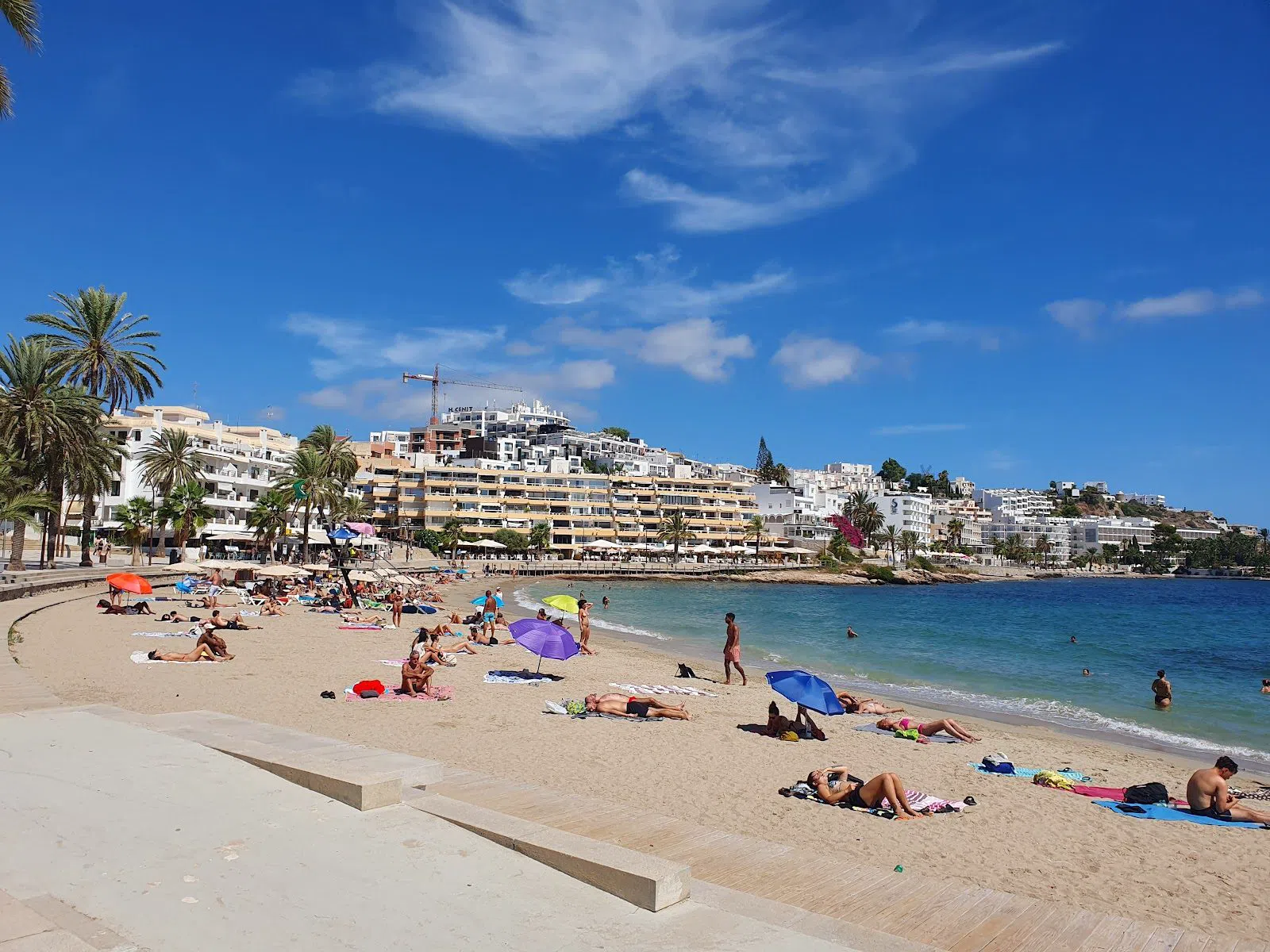 Ses Figueretes, the quiet beach end of Ibiza Town